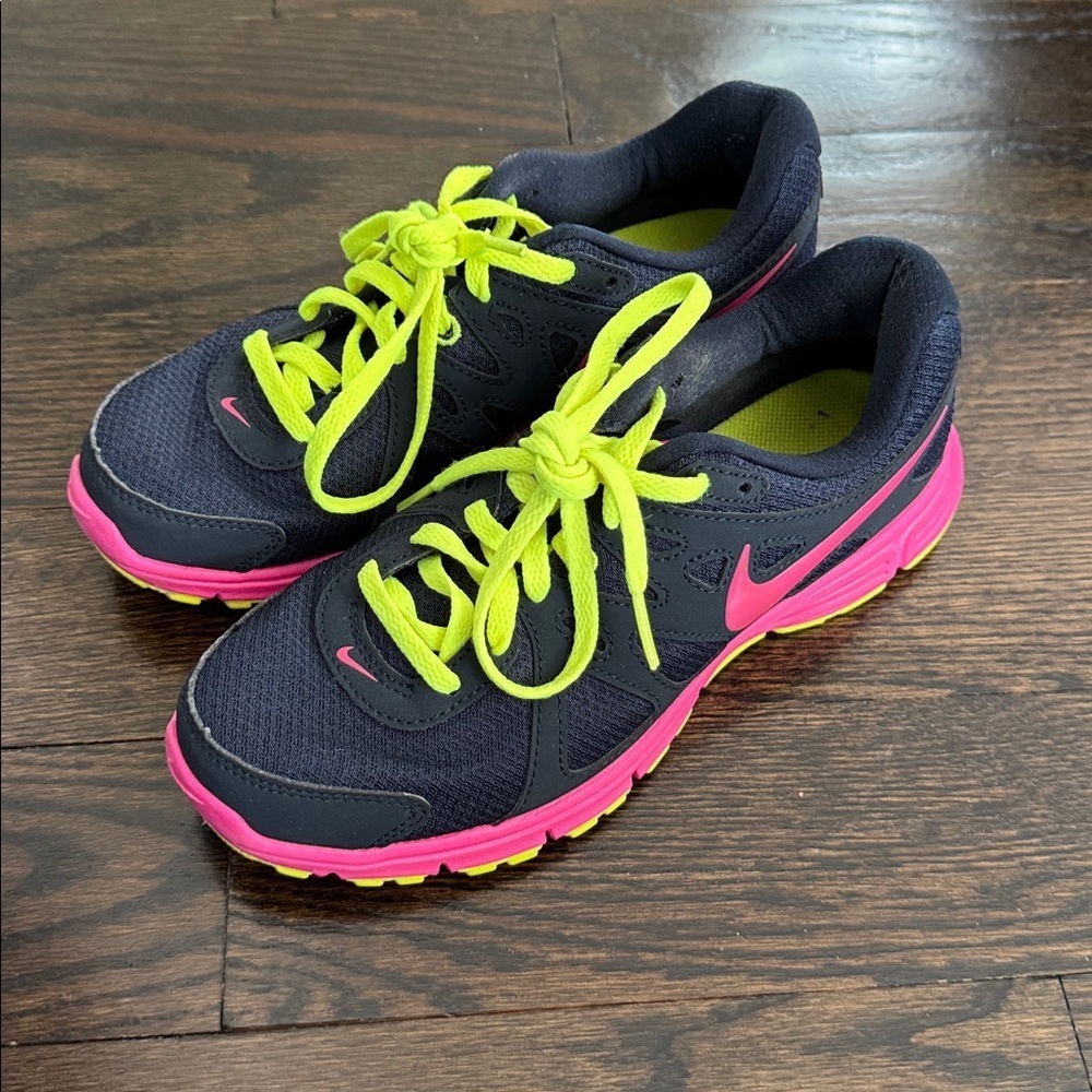 Nike Womens Revolution 2 Running Sneakers Blue Mesh Size 6.5 - Picture 2 of 7